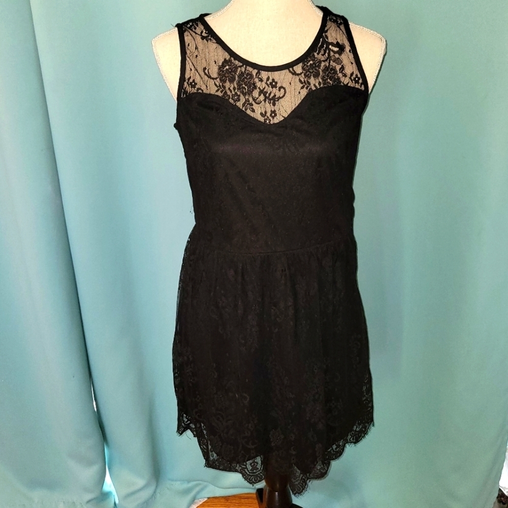 Black Floral Laced dress